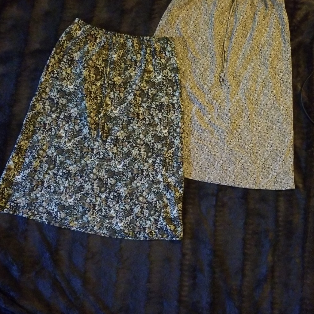 2 Multi Pattern Multi Colored Skirts